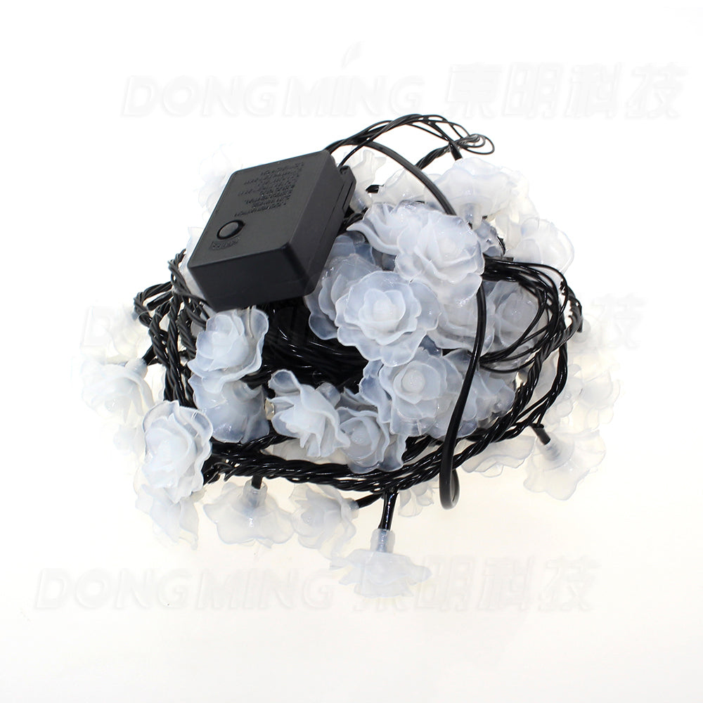 10M 80 LED Rose flower blossom Fairy string lights Christmas Wedding Party garland Decoration 110v 220v with tail plug