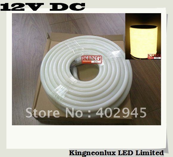 10m per roll LED Neon Flex Warm White 12V DC LED soft neon light led neon rope light 80pcs/m DHL express