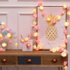 Battery powered pink Rose LED String Lights luminaria christmas natal garland Guirlande Lumineuse Wedding Birthday Decoration