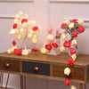 Battery powered pink Rose LED String Lights luminaria christmas natal garland Guirlande Lumineuse Wedding Birthday Decoration