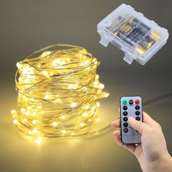 wholesale 20pcs 5M 10M 3AA Battery Waterproof LED String Lights Copper Wire Fairy Lights For Holiday Party Decoration Lights