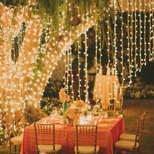 6x1.5m LED Icicle Curtain Lights Led STRING Fairy Christmas Holiday Lights Outdoor/Indoor Garlands Wedding Mall Plaza Decoration