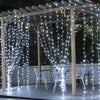 6x1.5m LED Icicle Curtain Lights Led STRING Fairy Christmas Holiday Lights Outdoor/Indoor Garlands Wedding Mall Plaza Decoration