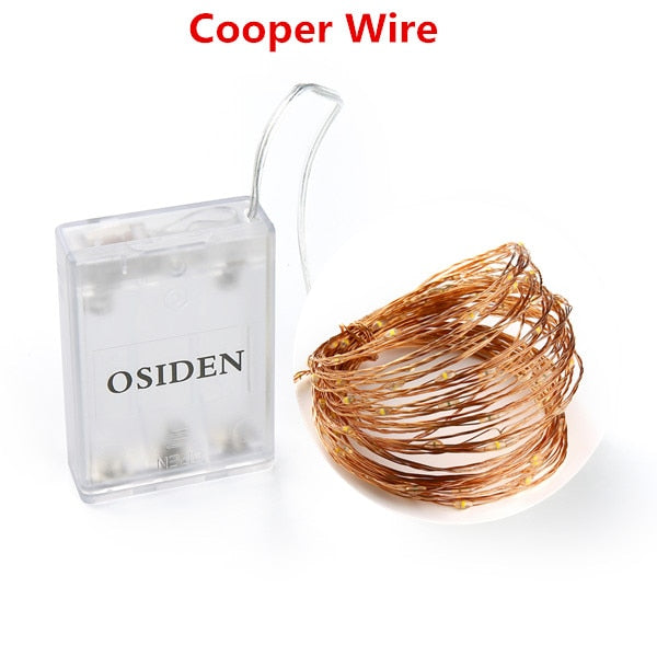 OSIDEN 2M Strings Copper Wire 3XAA Battery Operated Christmas Wedding Party Decoration LED String Fairy Lights