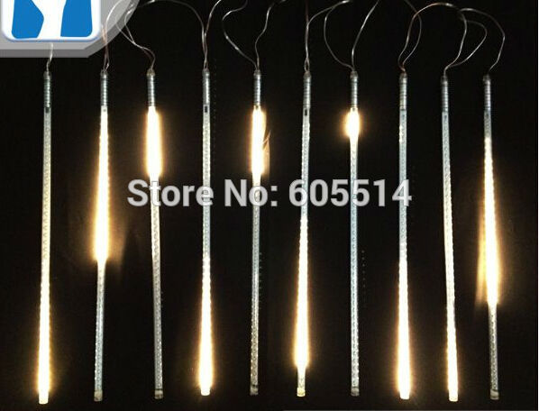 [Seven neon]Free shipping warm white AC110-220V 3meters 10pcs/set 20W 50cm long 60leds/pcs 3528led smd led meteor tube light