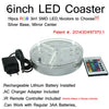 (3pieces/ lot) Wedding Table Centerpiece Lighting Remote Controlled RGB Colors Changing with Adapter 6INCH LED Light Base