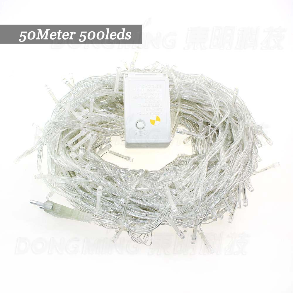 LED christmas tree lights 50M 500LEDs 220V/110V led light string 9colors choose wedding lights for wholesaler