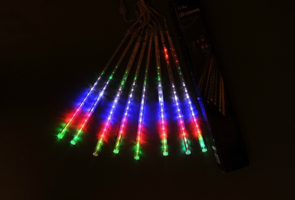 20CM 30CM 8 Tube Meteor Shower Rain Tubes LED Lights for Outdoor Festive Garden