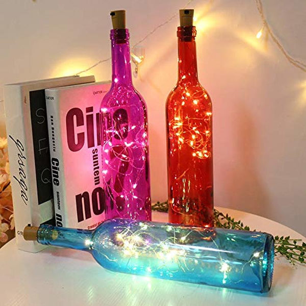 HOOLILO Wine Bottle Lights with Cork 12 Pack Battery Operated LED Cork Shape for DIY, Party, Decor, Christmas, Halloween,Wedding