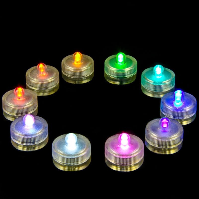 100pcs Wedding Decoration Submersible LED Party Tea Table Mini Light With Battery For Marriage Halloween Christmas