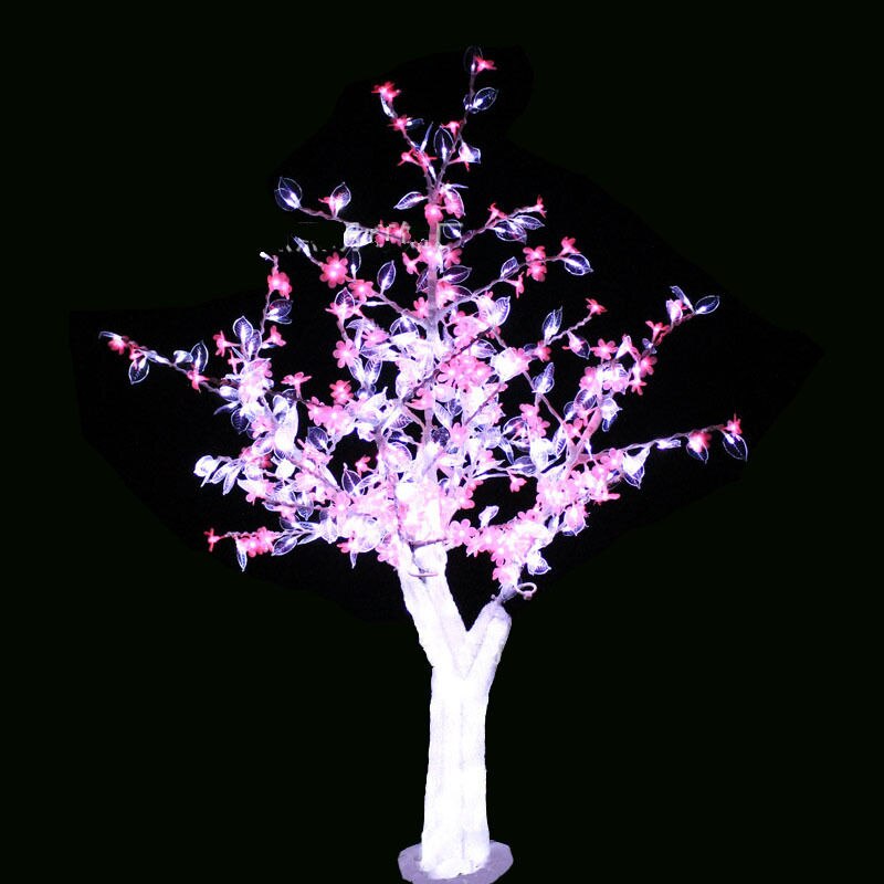 Free ship 5ft 1.5M LED Christmas New year party holiday LED Light Crystal Cherry Blossom Tree pink Color waterproof home garden