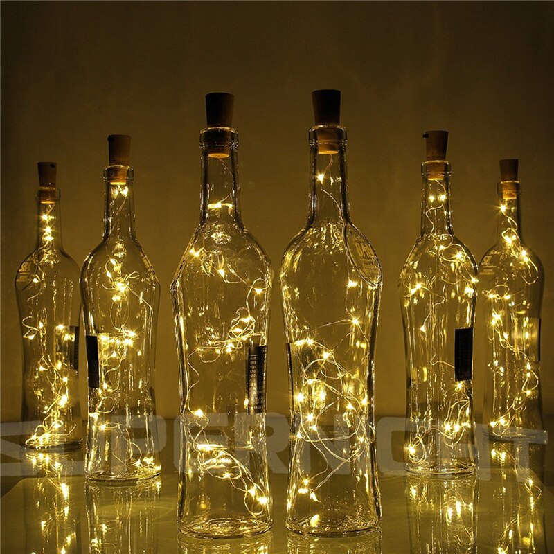 80X 20-LED Copper Wire String Light with Bottle Stopper for Glass Craft Bottle Wedding Decoration Christmas string lights