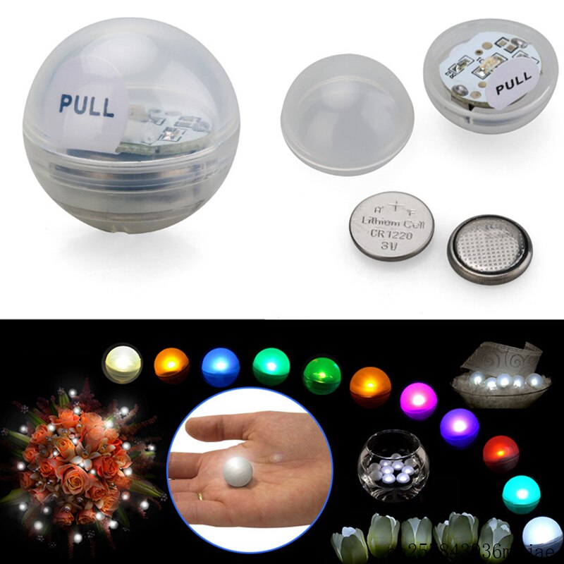 240 Pcs 2CM Floating LED Lights LED Ball Small Battery Waterproof Light for Vase Underwater Led Light Home Wedding Decoration