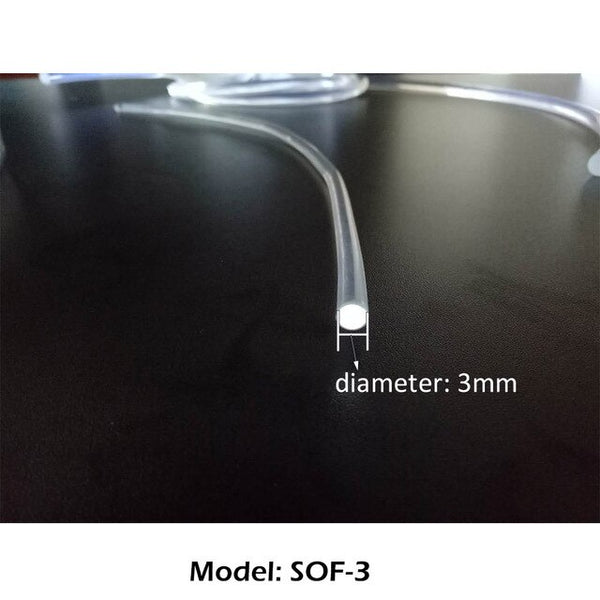 Maykit 100m/Roll 3mm Diameter Transparent Solid Side Glow Fiber Optic Cable For All Kind Of Lighting Decoration Car Light