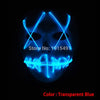 Bulksale Holiday Lighting Terrified EL Wire Slit Mouth Hiphop Mask Light Up Fluorescent Shuffle Mask Burning Man Festival Decor