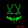 Bulksale Holiday Lighting Terrified EL Wire Slit Mouth Hiphop Mask Light Up Fluorescent Shuffle Mask Burning Man Festival Decor