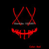 Bulksale Holiday Lighting Terrified EL Wire Slit Mouth Hiphop Mask Light Up Fluorescent Shuffle Mask Burning Man Festival Decor