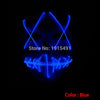 Bulksale Holiday Lighting Terrified EL Wire Slit Mouth Hiphop Mask Light Up Fluorescent Shuffle Mask Burning Man Festival Decor