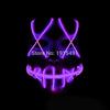 Bulksale Holiday Lighting Terrified EL Wire Slit Mouth Hiphop Mask Light Up Fluorescent Shuffle Mask Burning Man Festival Decor