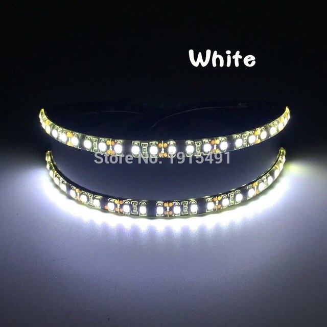 Laser Semicircle Flickering Glasses Holiday Lighting Led Neon Thread Dazzling Eyewear for Fluorescent Costume Party Night Club