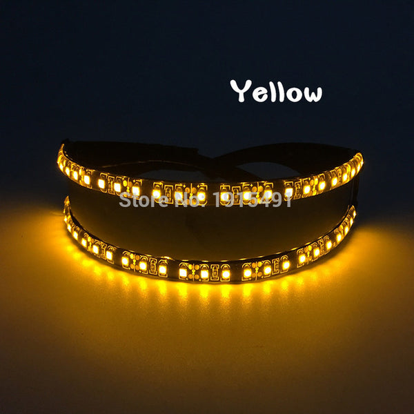 Laser Semicircle Flickering Glasses Holiday Lighting Led Neon Thread Dazzling Eyewear for Fluorescent Costume Party Night Club