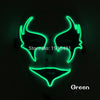 Wholesale Grand Event Props EL Cold Light Christmas Mask Holiday Lighting Luminous 10Pcs Led Neon String Hand-Painted Mask by 3V