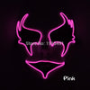 Wholesale Grand Event Props EL Cold Light Christmas Mask Holiday Lighting Luminous 10Pcs Led Neon String Hand-Painted Mask by 3V