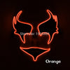 Wholesale Grand Event Props EL Cold Light Christmas Mask Holiday Lighting Luminous 10Pcs Led Neon String Hand-Painted Mask by 3V