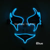 Wholesale Grand Event Props EL Cold Light Christmas Mask Holiday Lighting Luminous 10Pcs Led Neon String Hand-Painted Mask by 3V