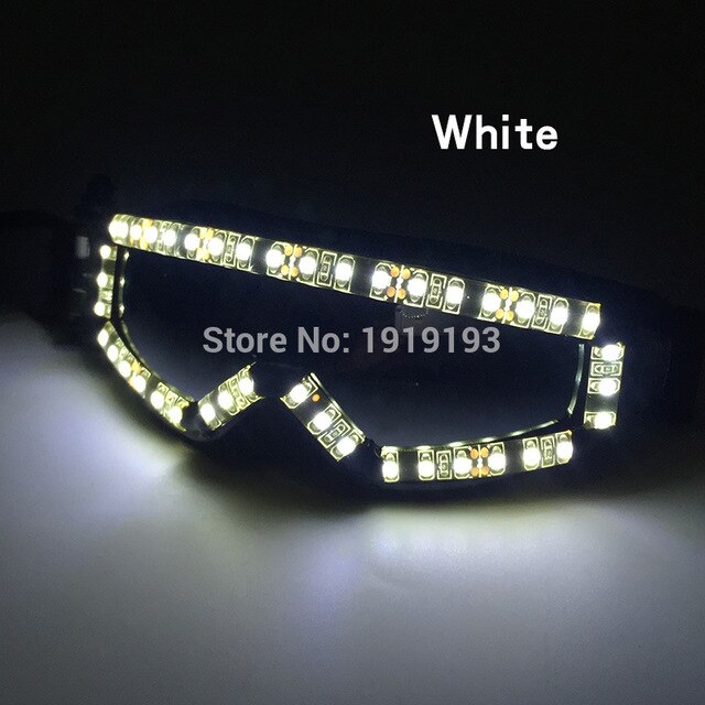 Personalized Neon Led String Racing Glasses Fluorescent Festival Props Funky Luminous Laser Wolverine Glasses Holiday Lighting