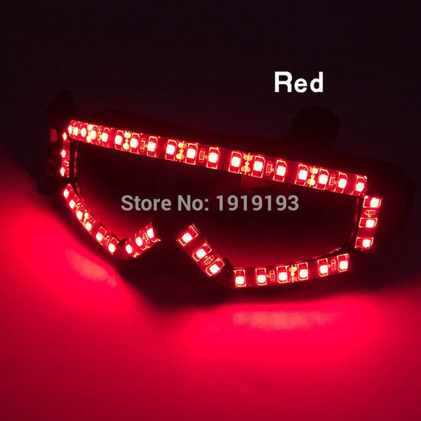 Personalized Neon Led String Racing Glasses Fluorescent Festival Props Funky Luminous Laser Wolverine Glasses Holiday Lighting