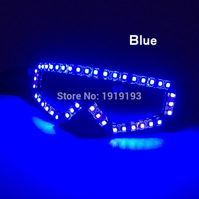 Personalized Neon Led String Racing Glasses Fluorescent Festival Props Funky Luminous Laser Wolverine Glasses Holiday Lighting