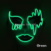 Newest DC3V Fashionable Gender Reveal Supplies Neon Led Light Bloody Face Bulksale Holiday Lighting EL Rope Carnival Scary Mask