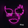Newest DC3V Fashionable Gender Reveal Supplies Neon Led Light Bloody Face Bulksale Holiday Lighting EL Rope Carnival Scary Mask