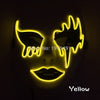 Newest DC3V Fashionable Gender Reveal Supplies Neon Led Light Bloody Face Bulksale Holiday Lighting EL Rope Carnival Scary Mask