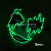 Stage Lamp 3V Voice Control 50pcs Led Light Up Scar Face Creative Illuminate Neon EL Cable Easter Party Mask as Holiday Lighting