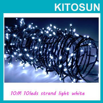 Free shipping ! 10M 100 LED String Lights  LED Christmas Light 220/110V 8displays Party Decor Light