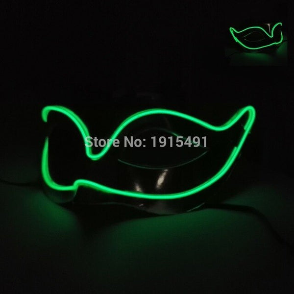 Luxury Diy Popular Luminous Led String Zorro Mask Holiday Lighting Fantastic Cold Light Costume Mask Cocktail Party Decoration