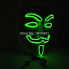 For Holiday Lighting EL Cable Rope Colored Drawing Vendetta Mask Fashion Dancing Show Props Led Neon Guy Fawkes Grimace Mask