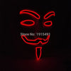 For Holiday Lighting EL Cable Rope Colored Drawing Vendetta Mask Fashion Dancing Show Props Led Neon Guy Fawkes Grimace Mask