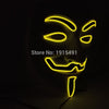 For Holiday Lighting EL Cable Rope Colored Drawing Vendetta Mask Fashion Dancing Show Props Led Neon Guy Fawkes Grimace Mask