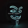For Holiday Lighting EL Cable Rope Colored Drawing Vendetta Mask Fashion Dancing Show Props Led Neon Guy Fawkes Grimace Mask