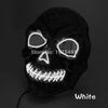 30Pcs Fluorescent Light Up Demon Shuffle Mask Easter Holiday Lighting EL Cable Rope Cheer Party Ghost Mask Haunted House Props