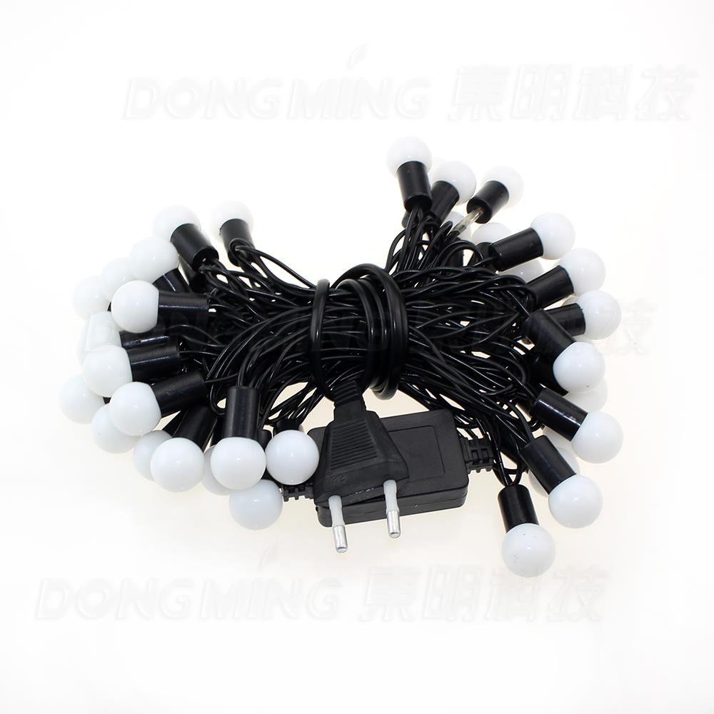 Outdoor 6m 40 led ball string light Black wire led fairy light wedding garden Decoration LED Xmas Tree Lights