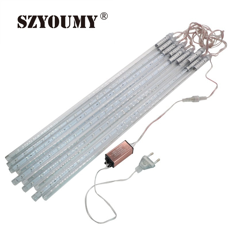 SZYOUMY 5 Sets Waterproof Led Christmas String Lights 10 Pcs/ Set SMD2835 Snowfall Tube 50CM Meteor Rain Led Tube Light