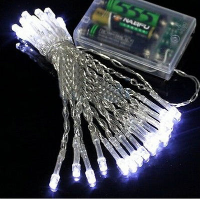 100pcs 5M 50LED AA Battery operated clear Fairy string Light lamp 2 modes Xmas Christmas Wedding Garland Garden Party Home party