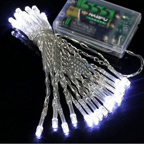 100pcs 5M 50LED AA Battery operated clear Fairy string Light lamp 2 modes Xmas Christmas Wedding Garland Garden Party Home party