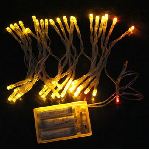 100pcs 5M 50LED AA Battery operated clear Fairy string Light lamp 2 modes Xmas Christmas Wedding Garland Garden Party Home party