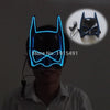 Arts and Crafts Party Holiday Lighting EL Wire Superhero Batman Mask Character Play Neon Led Fancy Cartoon Mask New Year Day Bar