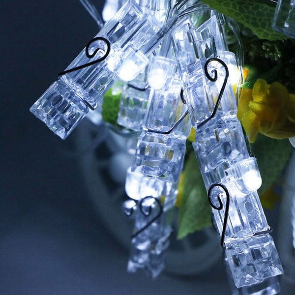 SZYOUMY LED Photo Clip String Lights 20 Photo Clips Perfect for Hanging Photos/ Pictures/Notes/Paintings Card and Memos Hot 100p